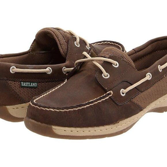 EASTLAND Bomber Brown Solstice Leather Loafer / Boat Shoe - 8.5 - Good /used - Picture 1 of 7